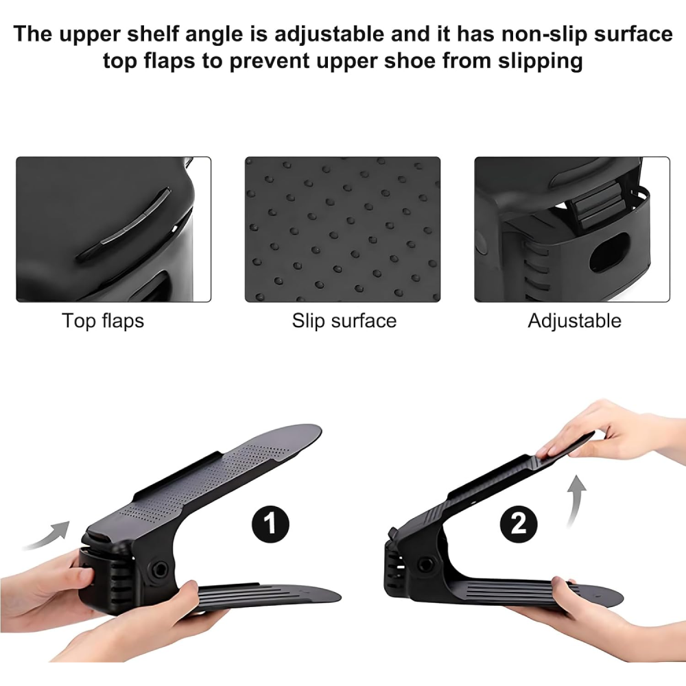 Nicoone Rak Penyimpanan Sepatu Susun Adjustable Shoes Organizer 12 PCS - NC126
