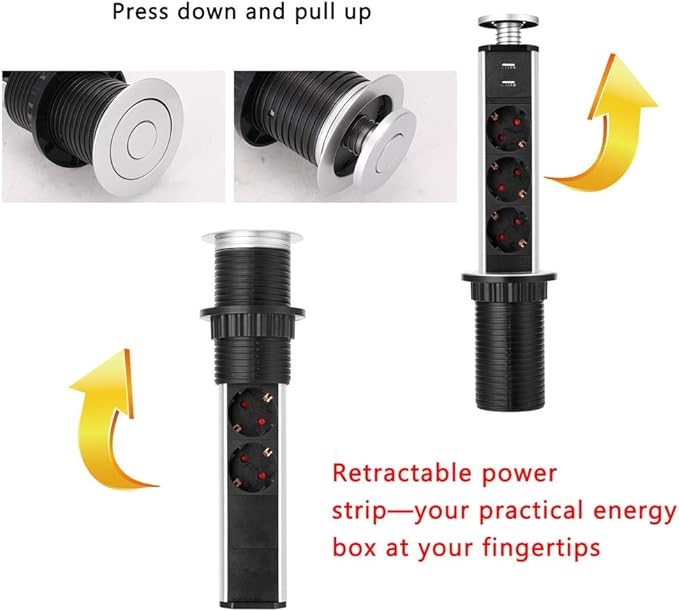 YYJSDZ Stop Kontak Tanam Pop Up Electric Plug Socket with USB Port - CF2US