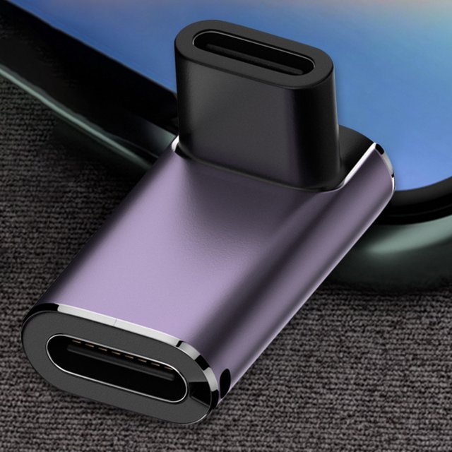SHIWANA OTG USB Type C 4.0 Female to Female Adaptor Bend 40Gbps 240W - SH-43