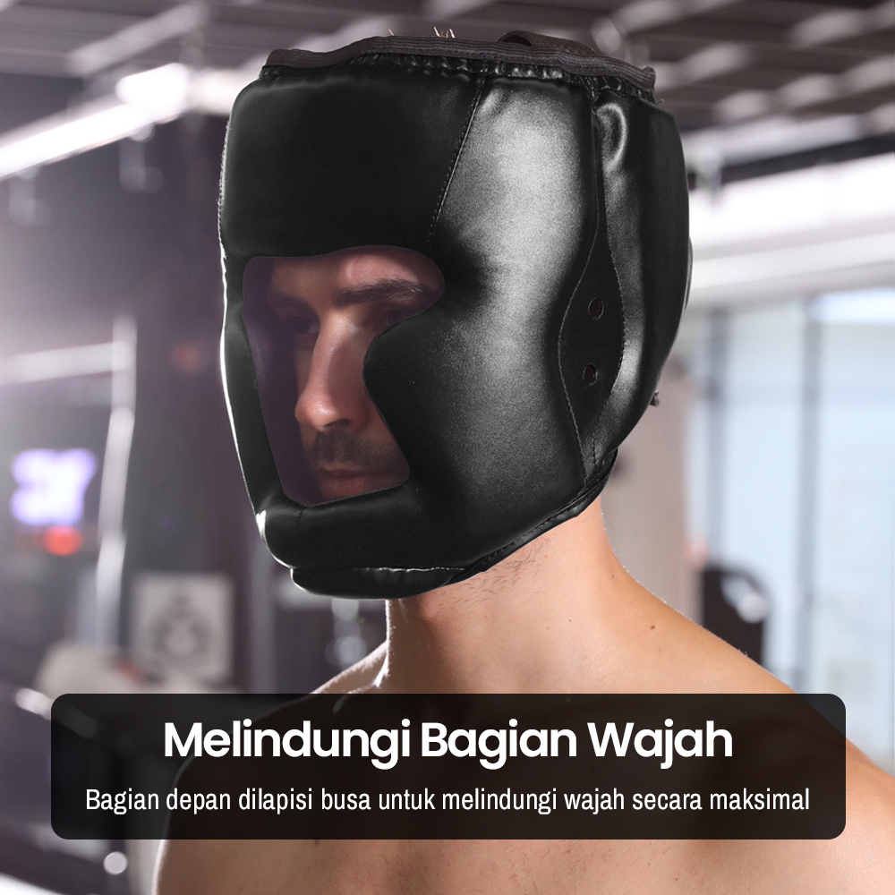 KANXEX Helm Tinju Sanda Pelindung Kepala Adult - WSD-2005