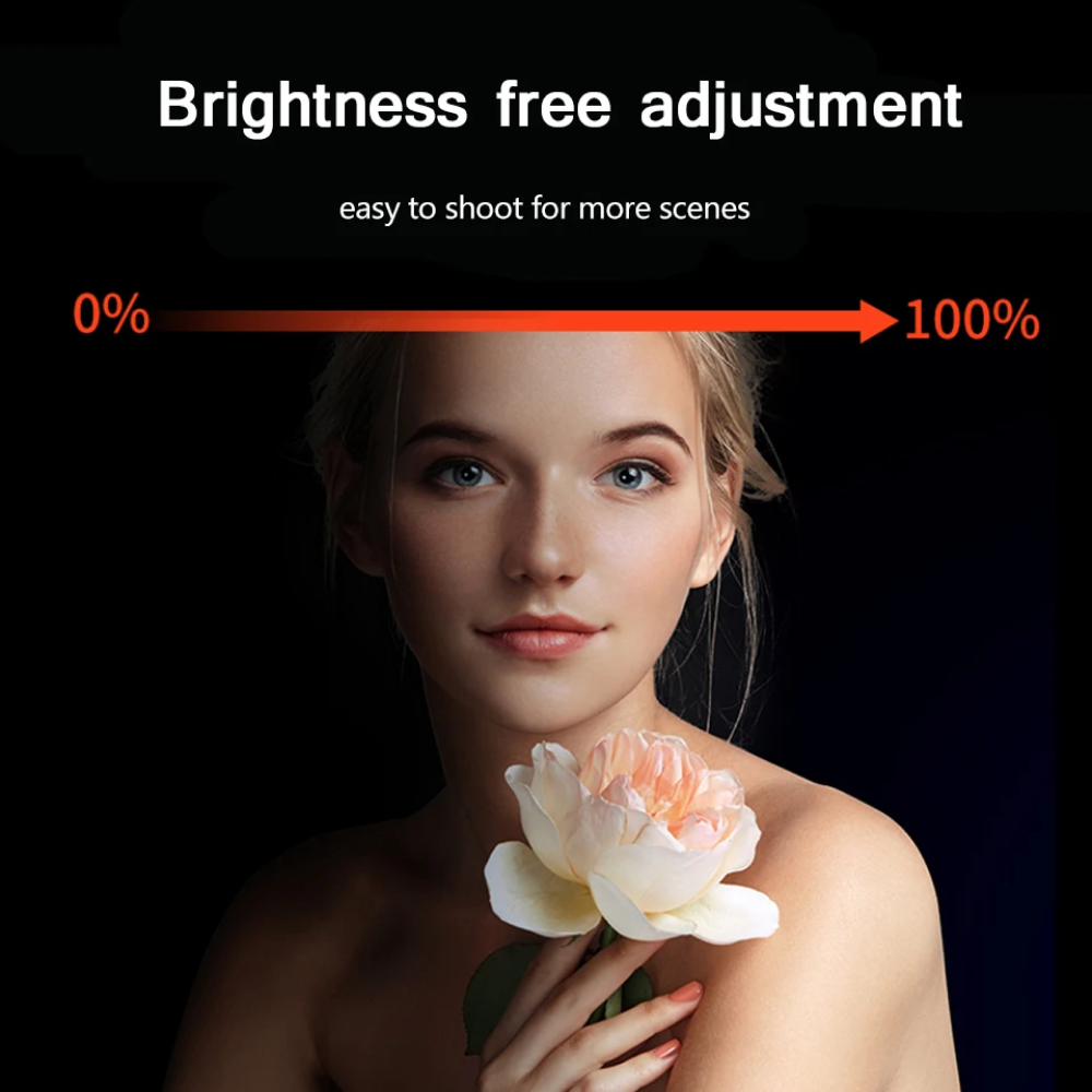 BAODELI Lampu Ring Light LED RGBW Color Phone Holder Boom Arm 25.4cm - MJ26