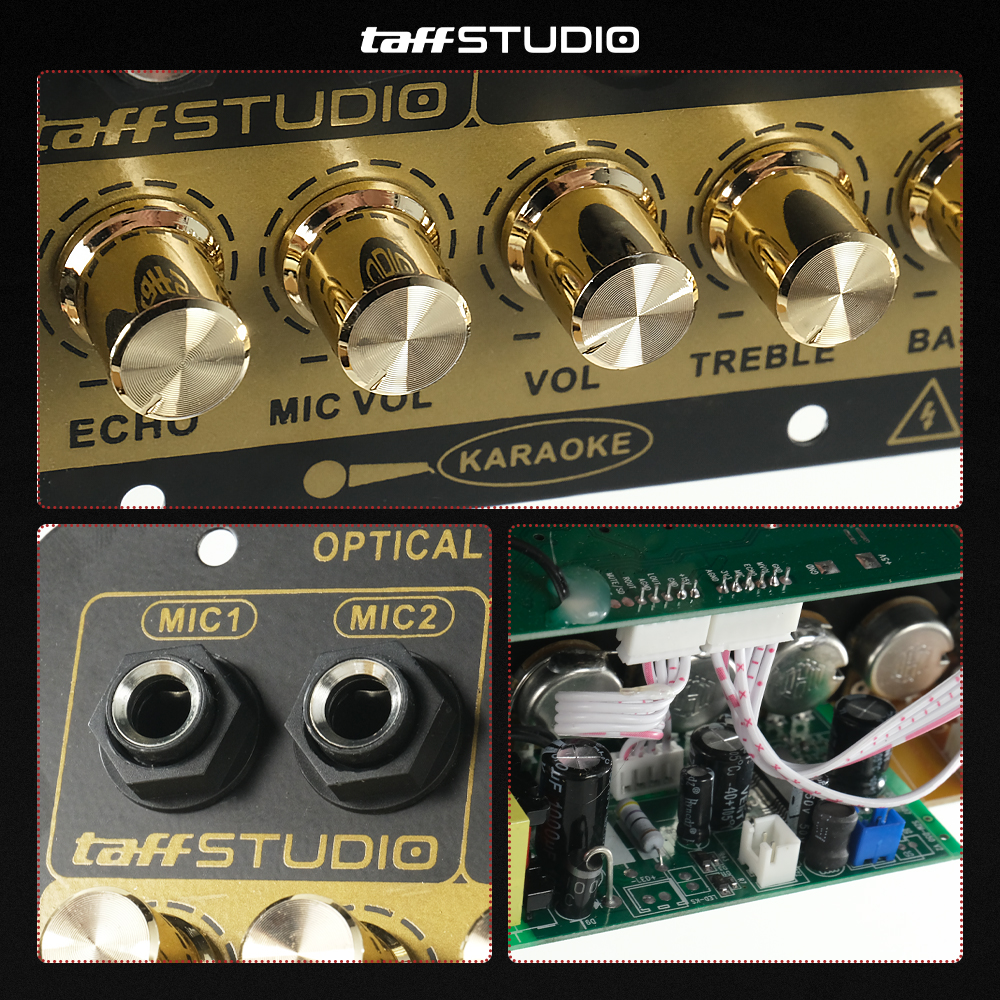 TaffSTUDIO Papan Audio Amplifier Karaoke Bluetooth with Optical Fiber - D50