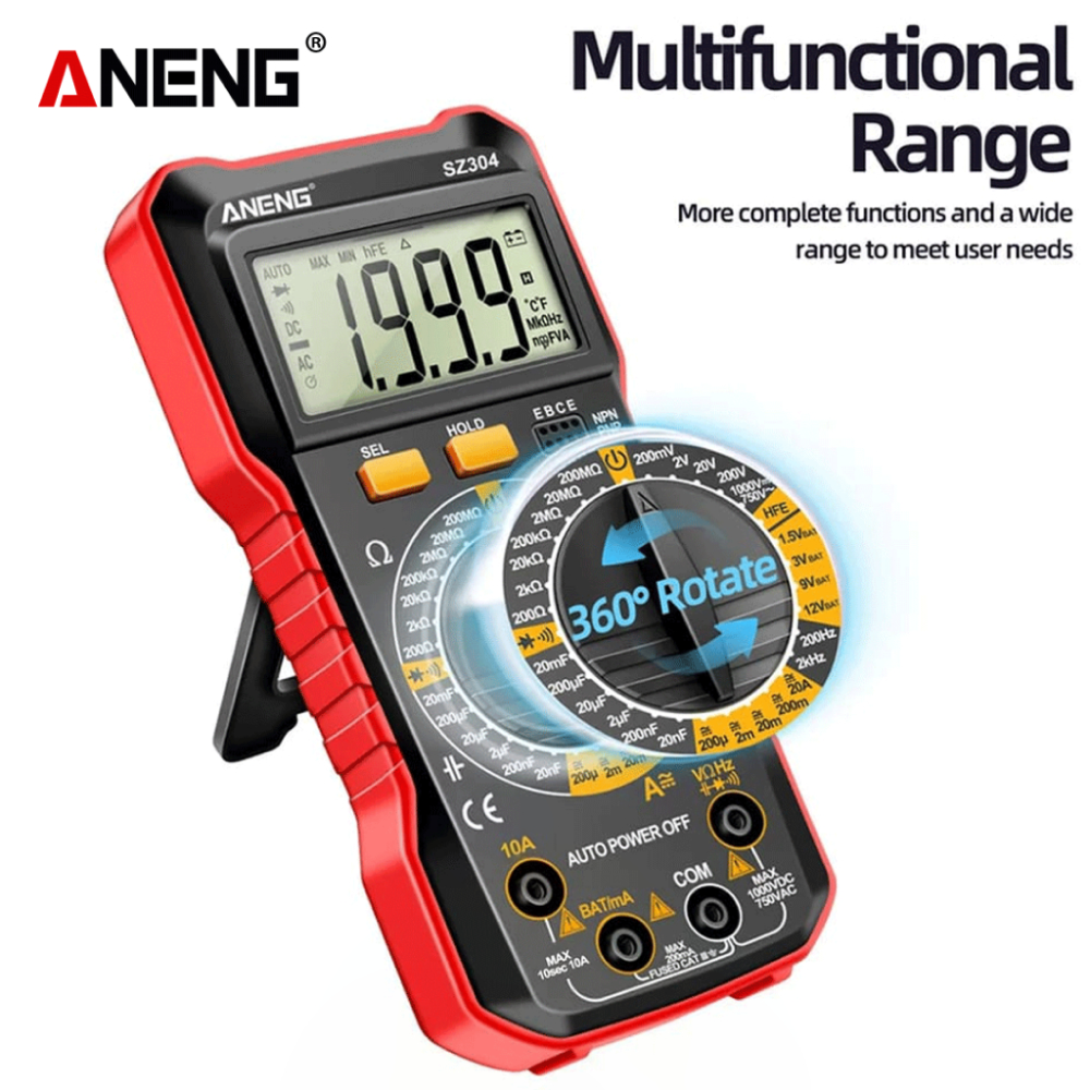 ANENG Digital Multimeter AC/DC Voltage Ohm Tester - SZ304