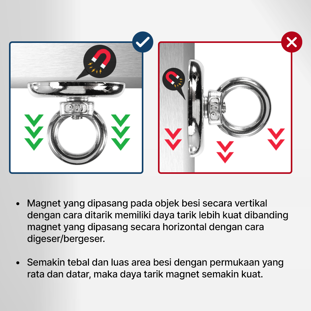 LIXIU Magnet Gantungan Round Hook Strong Neodymium 42mm - D42