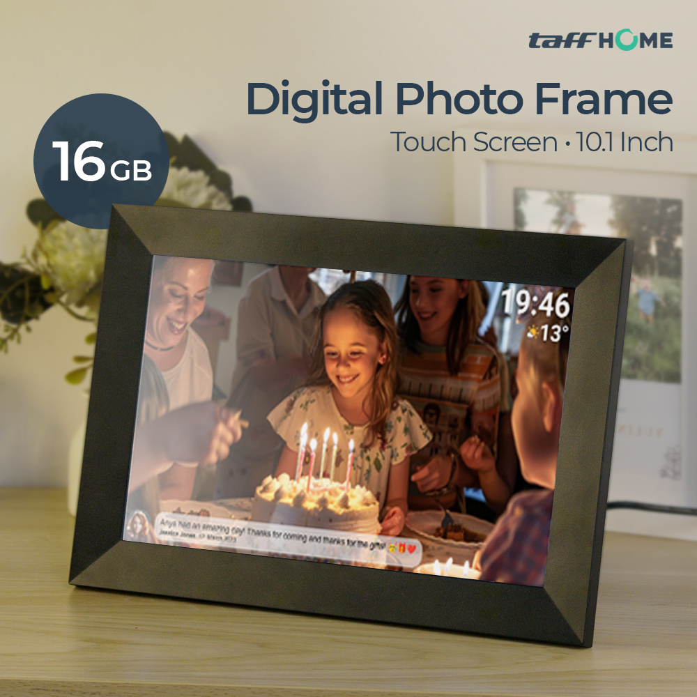 TaffHOME Frameo Digital Photo Frame Bingkai Foto Touch 10.1 Inch - XY-10
