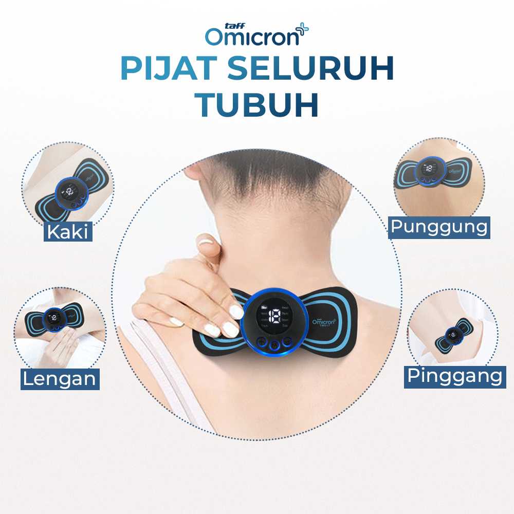TaffOmicron Alat Pijat Elektrik Tempel EMS Terapi Leher Massager - TMS17 - Gambar 5