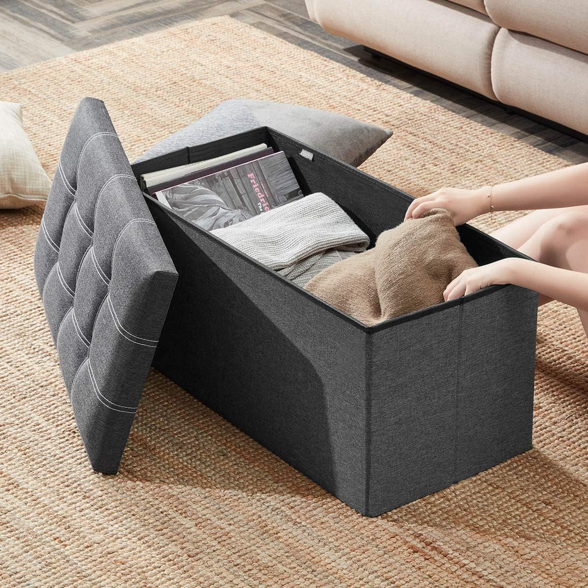 APRIL HOME Sofa Kotak Penyimpanan Storage Box Foldable 76x38x36.5cm - APH76