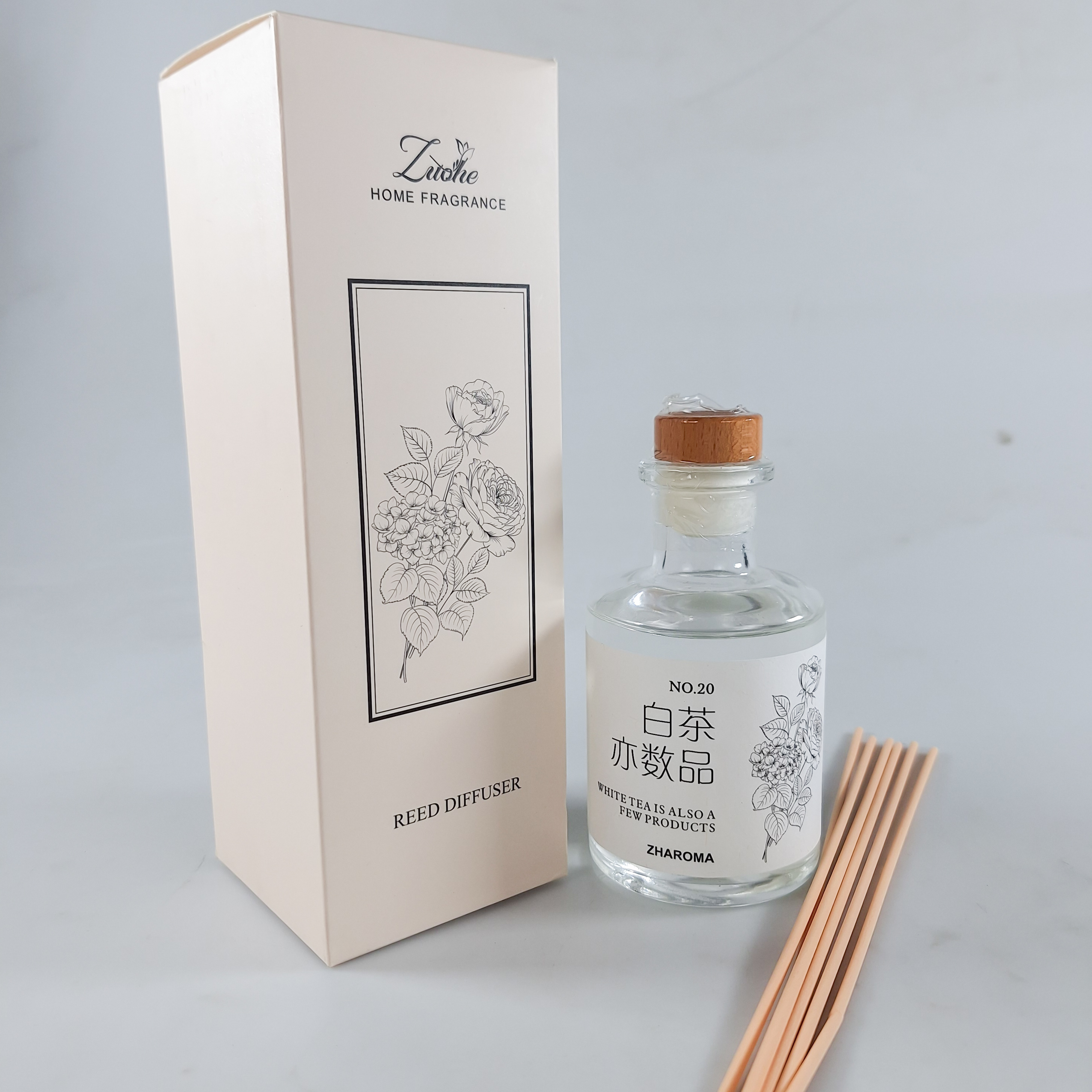 ZHAROMA Pengharum Ruangan Aromaterapi Reed Diffuser Rattan Stick 200ml - ZR100