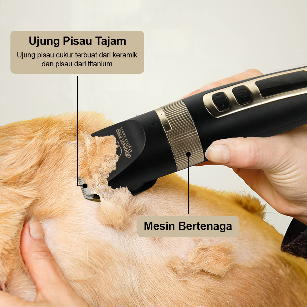 BaoRun PRO Cukur Elektrik Bulu Hewan Anjing Pet Grooming Rechargeable - P9