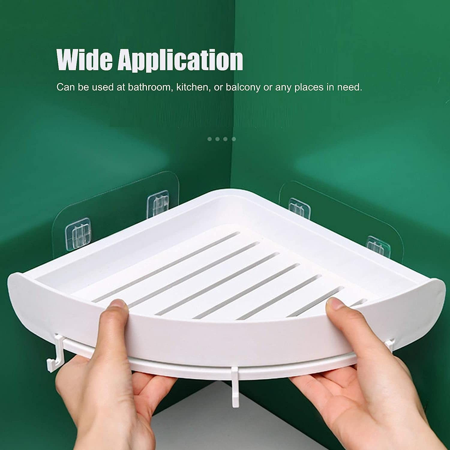 Lampstand Rak Sudut Kamar Mandi Triangular Bathroom Corner Shelf ABS - JXM-ZWJ0001