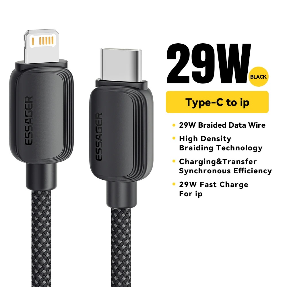 ESSAGER Kabel Data USB Type C to Lightning Fast Charging 3A 29W - ES-X46