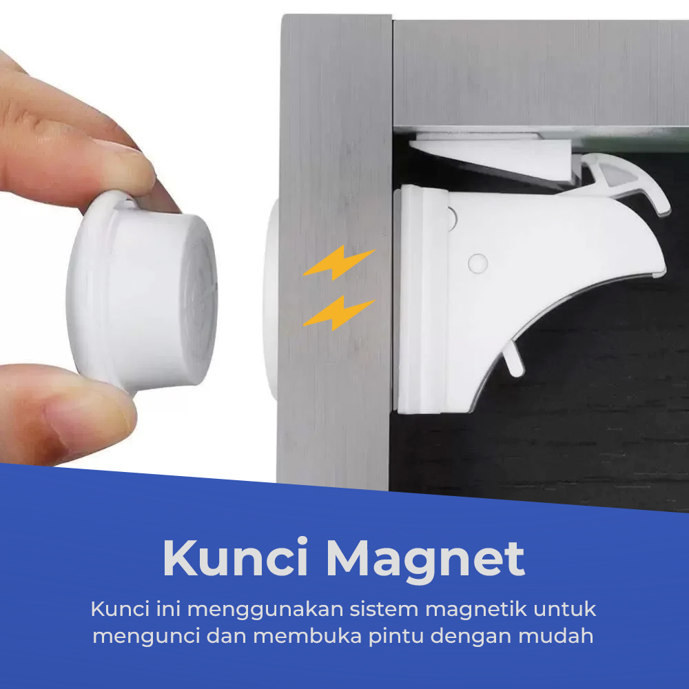 KOOLBOY Kunci Laci Lemari Magnetic 10 Lock 2 Key - LK-002-KB