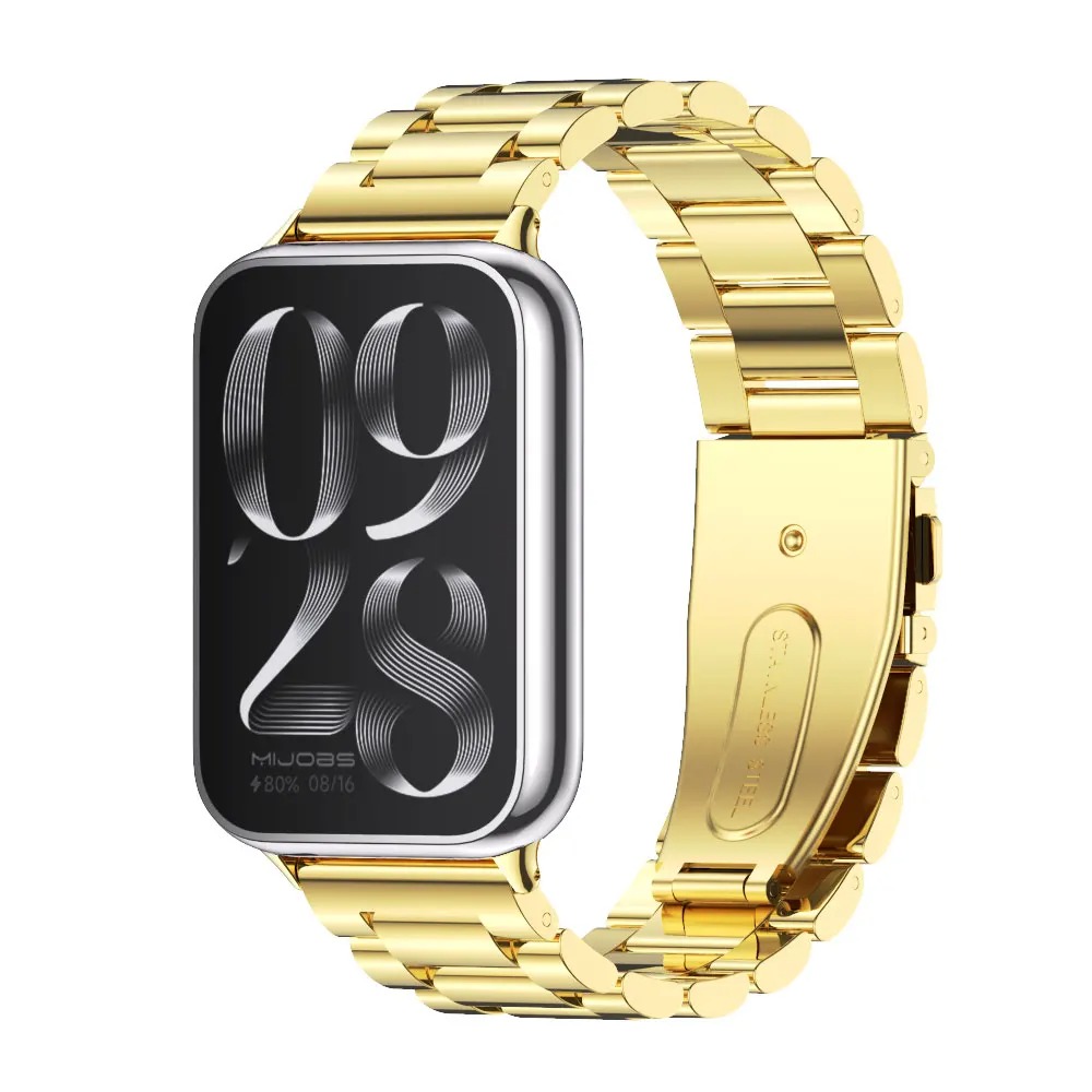 Mijobs Strap Metal Bracelet 3 Beads Luxury for Xiaomi Band 8 Pro - MJ88