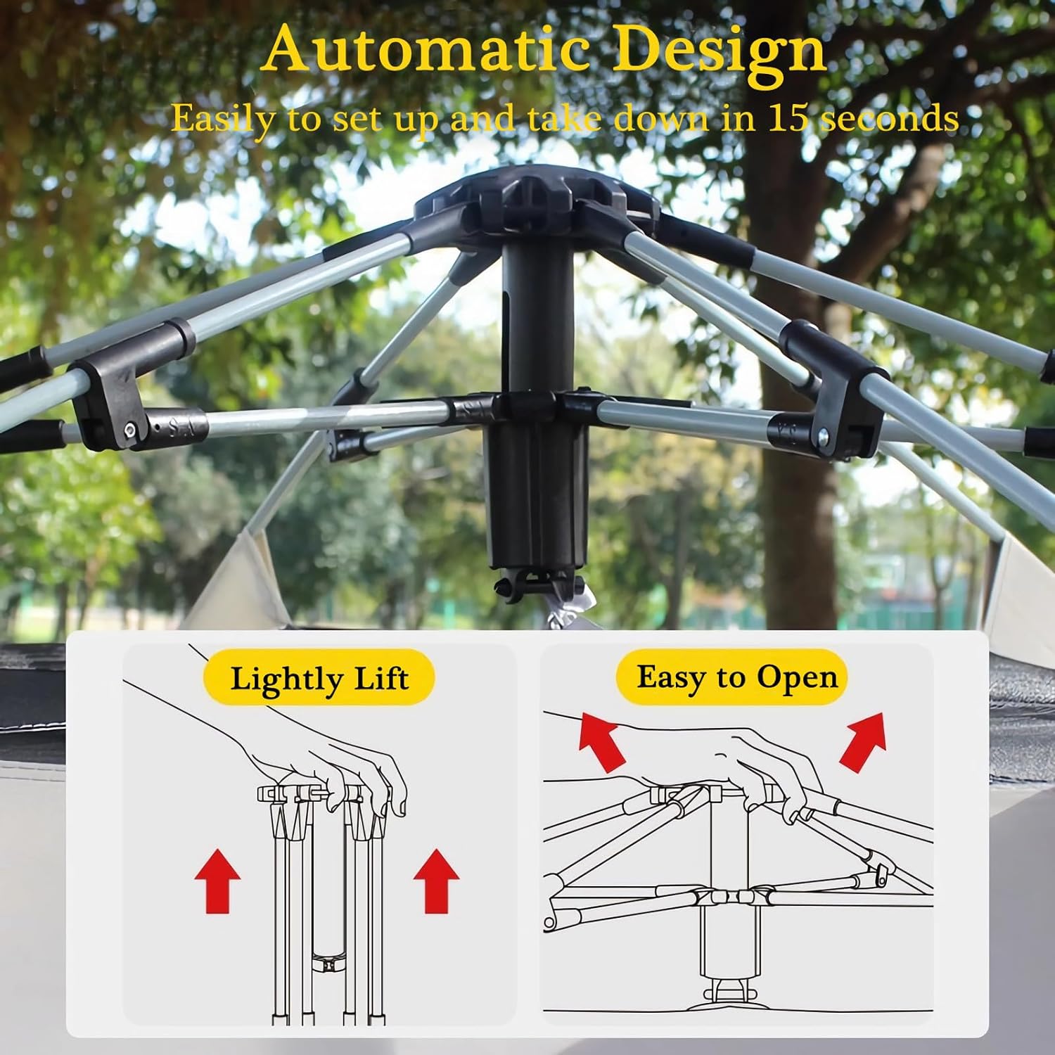 EVRICH Tenda Camping Lipat Otomatis Quick Open Rain Proof 3-4 Person - EV-34