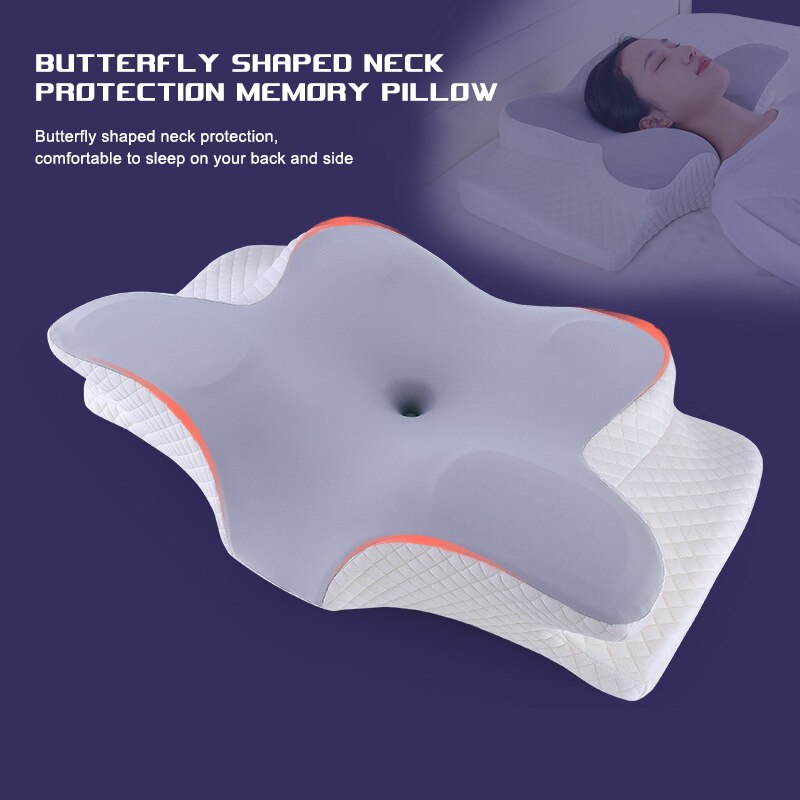 Rhodey Bantal Memory Foam Orthopedic Pillow Reboud Butterfly Shaped - MJ-8149