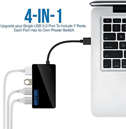 USB HUB 3.0 High Speed PC Laptop with Power Supply Port - UH-103U3
