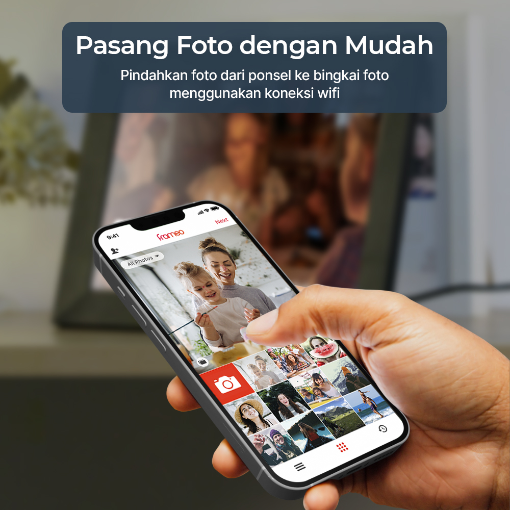TaffHOME Frameo Digital Photo Frame Bingkai Foto Touch 10.1 Inch - XY-10