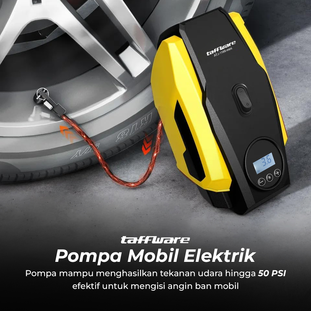 Taffware Inflator Pompa Ban Mobil Elektrik Serba Guna 50 PSI - ATJ-1166-mini