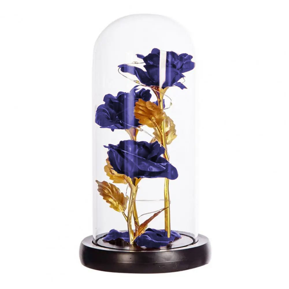 TaffHOME Lampu Bunga Dekorasi Eternal 3 Flower LED Dome Glass Cover - FY-0A