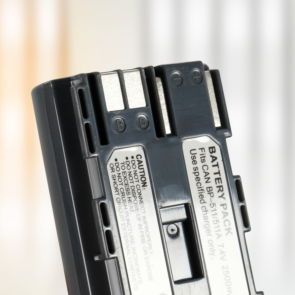 Battery for Canon BP-508 BP-511 BP-511A BP-512 BP-514 2500mAh