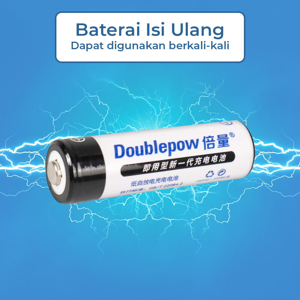 Doublepow Baterai Rechargeable AA Ni-MH 1.2V 2200mAh 4 PCS - DP-AA780