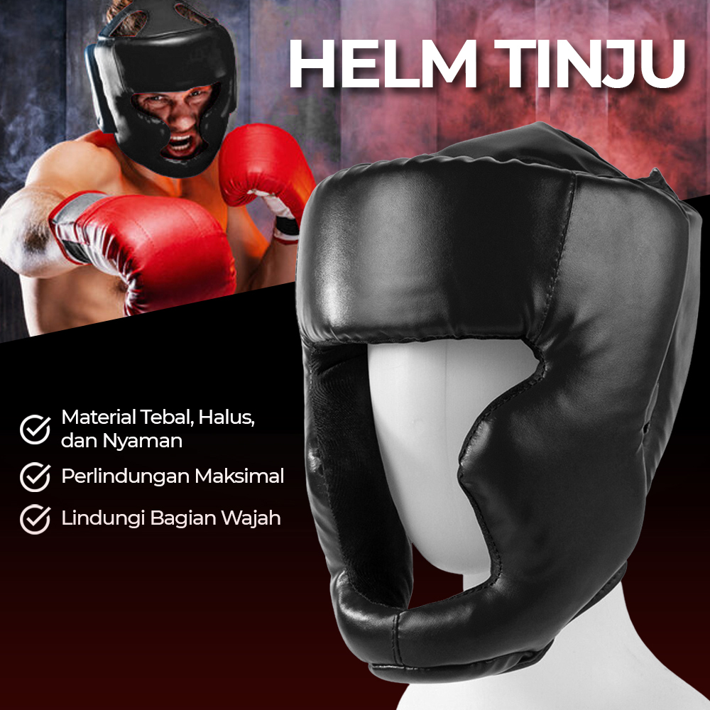 KANXEX Helm Tinju Sanda Pelindung Kepala Adult - WSD-2005
