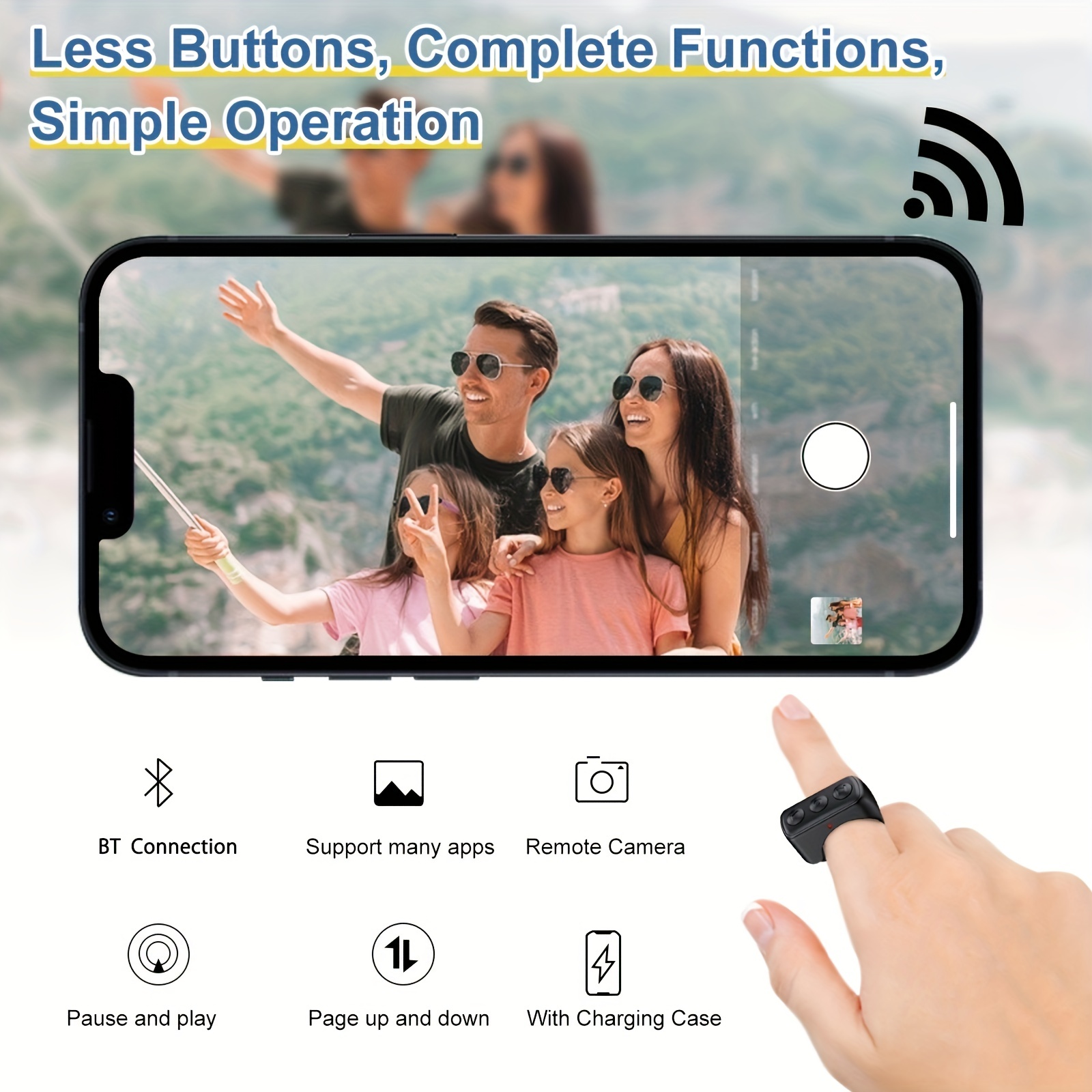 COKIS Remot Kontrol Bluetooth 5.0 Tiktok Selfie Universal iOS Android - D01 Pro