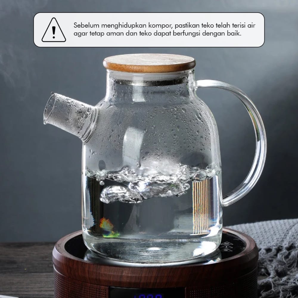 One Two Cups Teko Pitcher Kaca Borosilikat Tahan Panas Water Jug 1.1L - TP-760