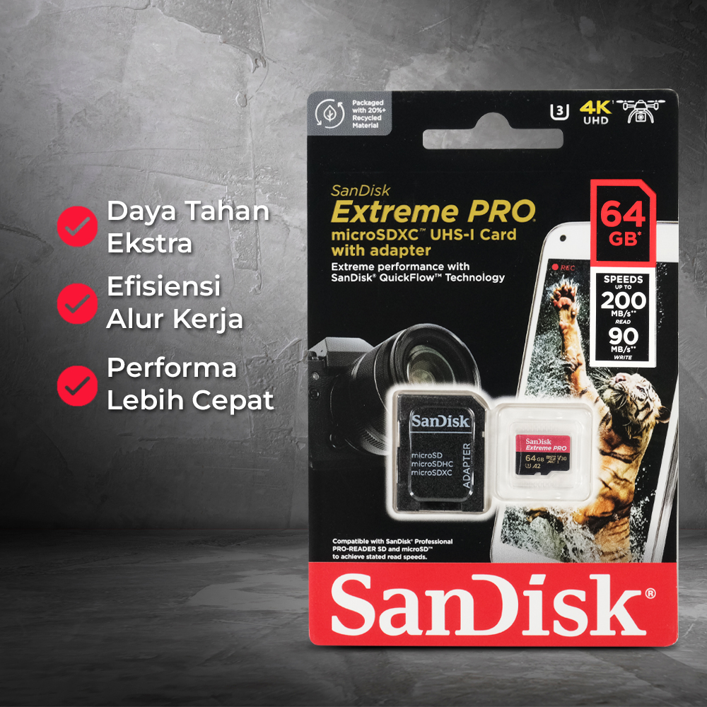 SanDisk Extreme Pro microSDXC UHS-I A2 V30 200MB/s
