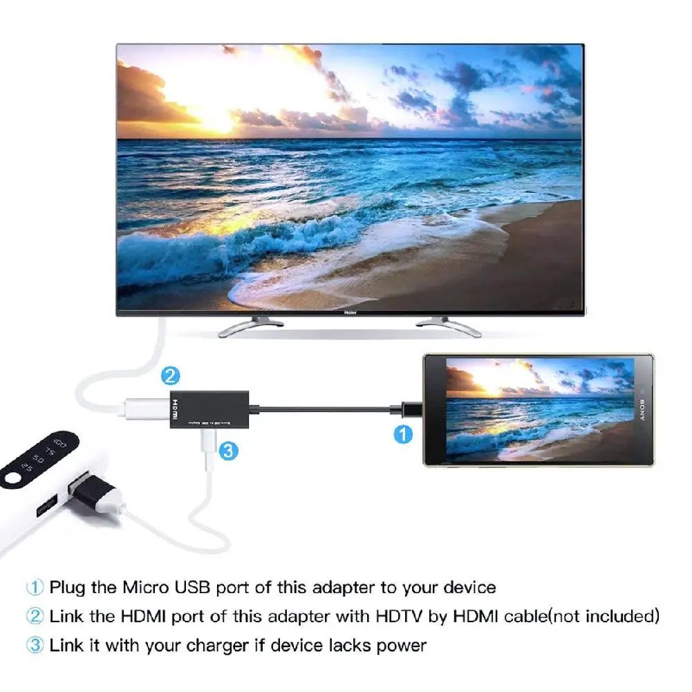 ROBOTSKY Micro USB to HDMI MHL Adaptor for Smartphone - S2