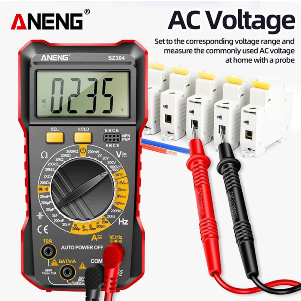 ANENG Digital Multimeter AC/DC Voltage Ohm Tester - SZ304