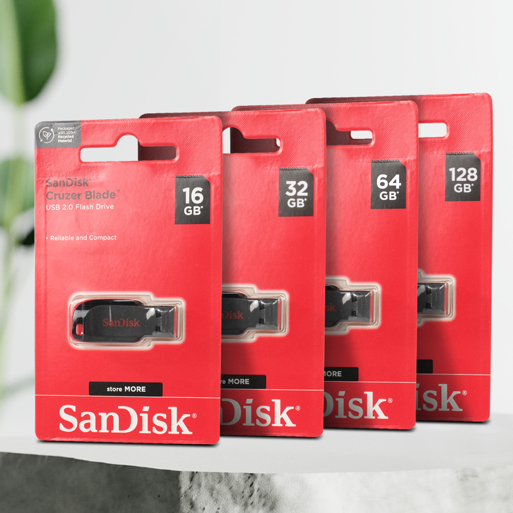 SanDisk Cruzer Blade Flashdisk Data Storage USB 2.0 Portable - SDCZ50