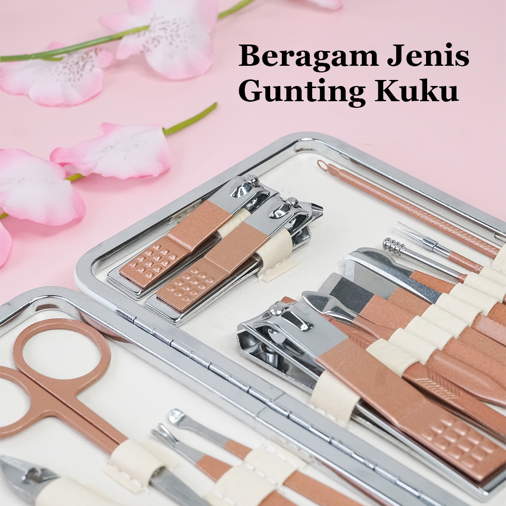Biutte.co Nail Art Set Gunting Kuku Manicure Pedicure 18 PCS - ZJQ-18
