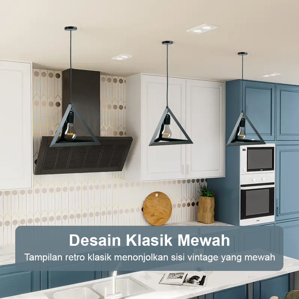 Genixgreen Fitting Lampu Gantung Vintage Iron Hanging Lamp E27 - D315