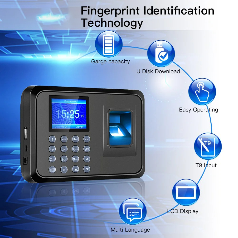 Donwe Mesin Absen Sidik Jari Attendance Fingerprint 1000 Capacity - F01H