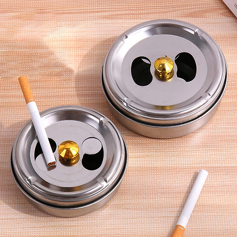 PEIXING Asbak Portable Rotation Enclosed Stainless Steel 1 PCS - JL032