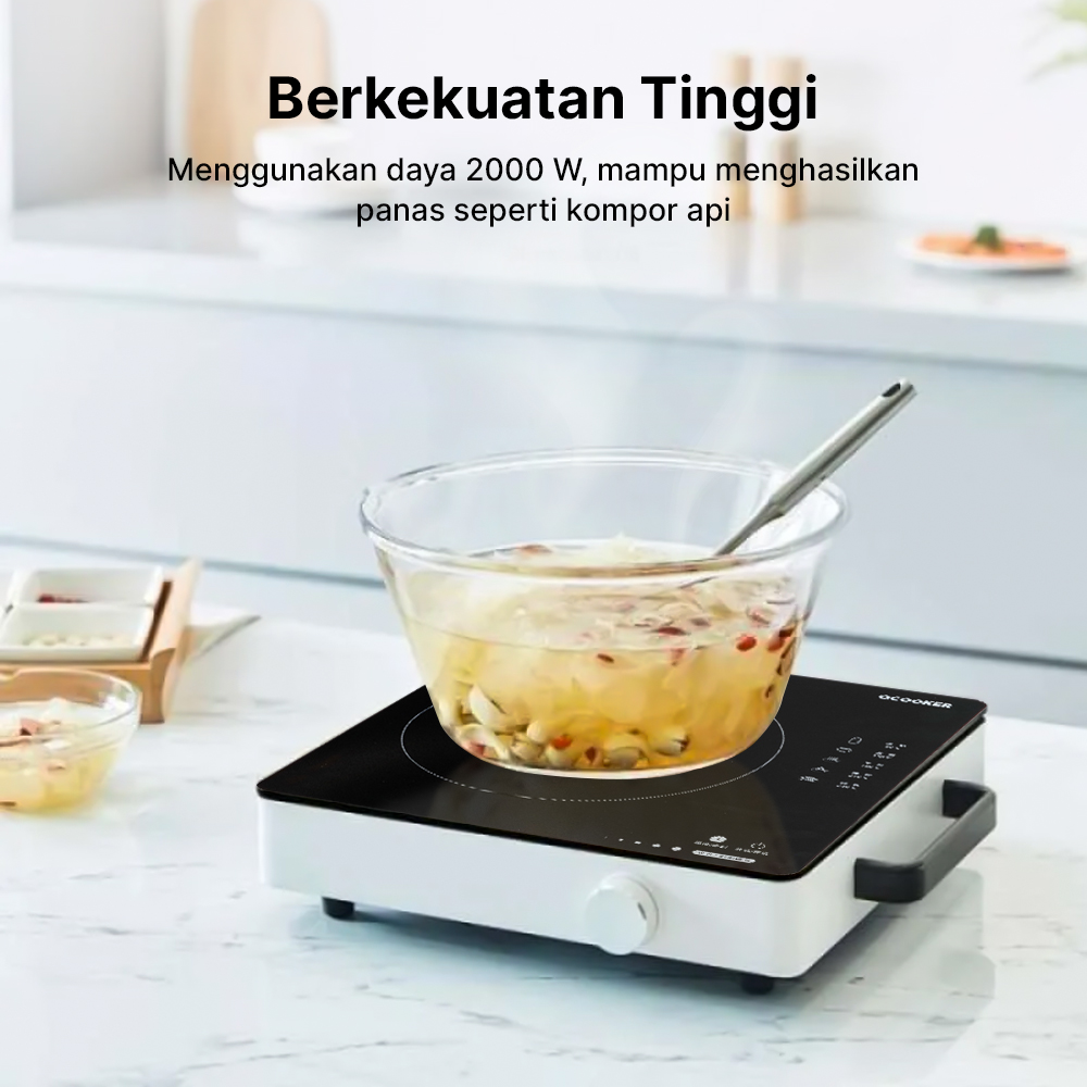 QCOOKER Kompor Listrik Infrared 1 Tungku Ceramic Stove 2000W - CR-DT01