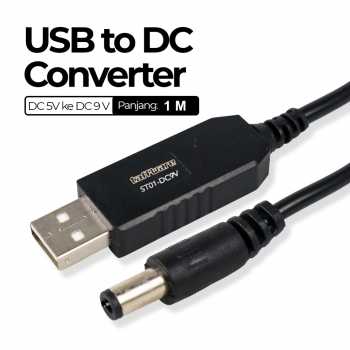 Taffware USB Converter Adapter Power Boost Line DC 5V to DC 9V 0.9A 1M - ST01
