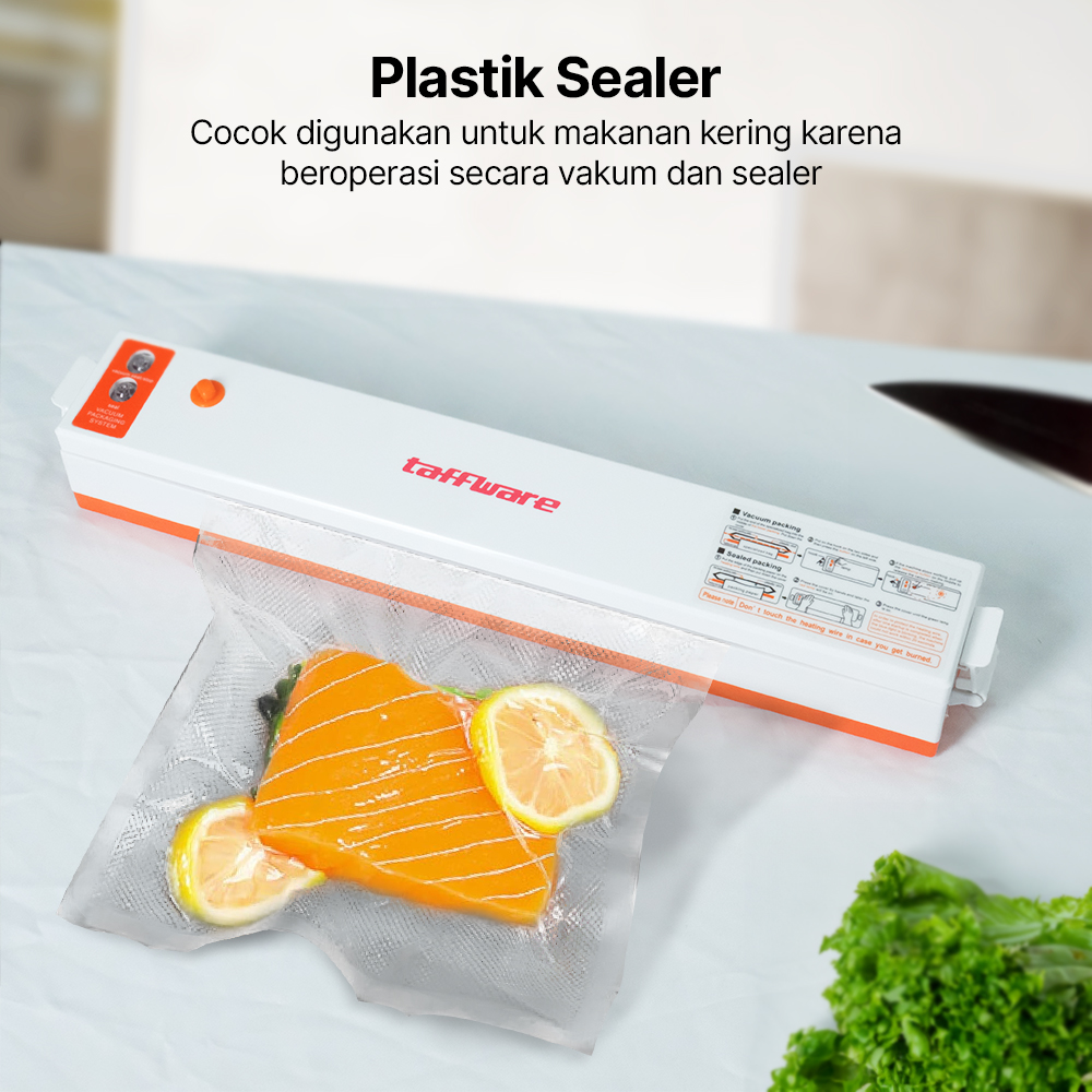 Taffware Alat Vakum Makanan Vacuum Sealer Packaging Machine with Bag - HF-001