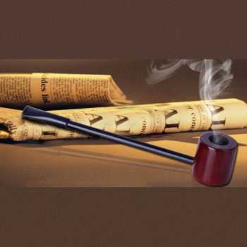 Popeye Pipa Rokok Kayu Mahoni Straight Smoking Pipe Tembakau - WD-051