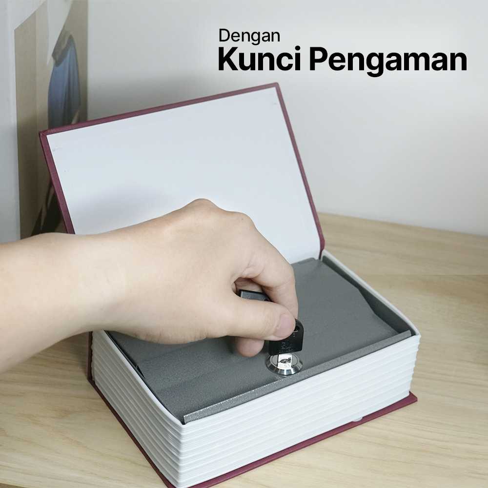 TaffGUARD Brankas Buku Kamus Hidden Safe Box Kunci Manual Anti Maling - KB-10L - Gambar 2