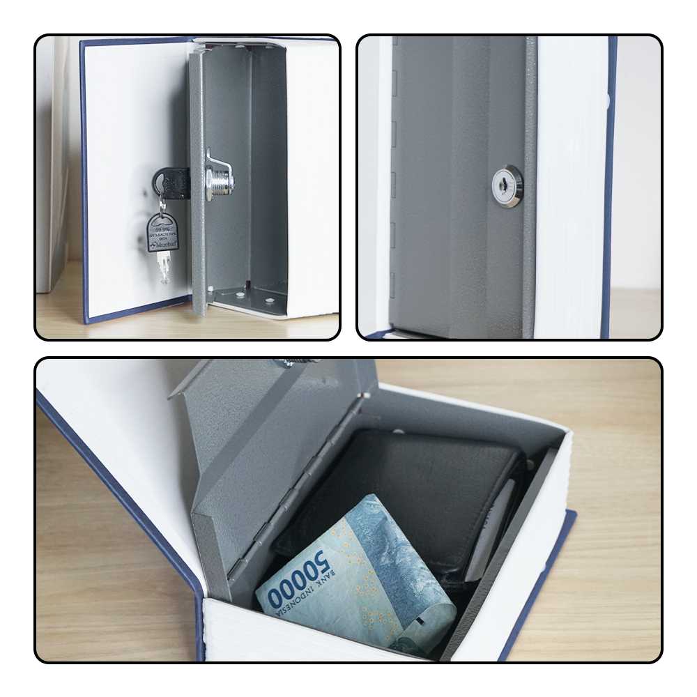 TaffGUARD Brankas Buku Kamus Hidden Safe Box Kunci Manual Anti Maling - KB-10L - Gambar 3