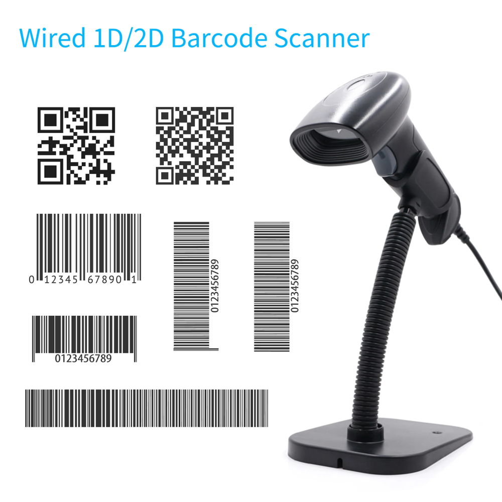 Taffware Barcode Scanner Auto-Sensing Scanning Gun 1D 2D - HS-22