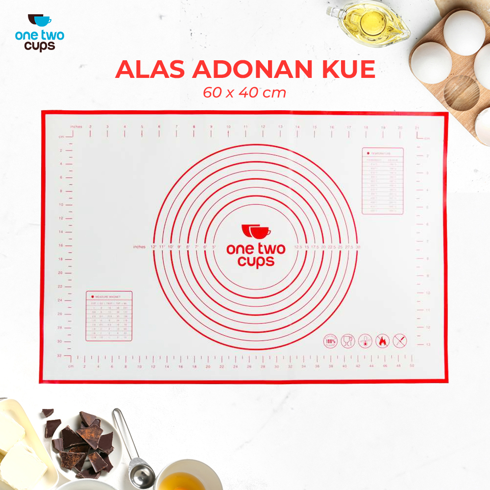 One Two Cups Alas Adonan Kue Pizza Martabak Silicone Mat 60x40cm - JJ63112