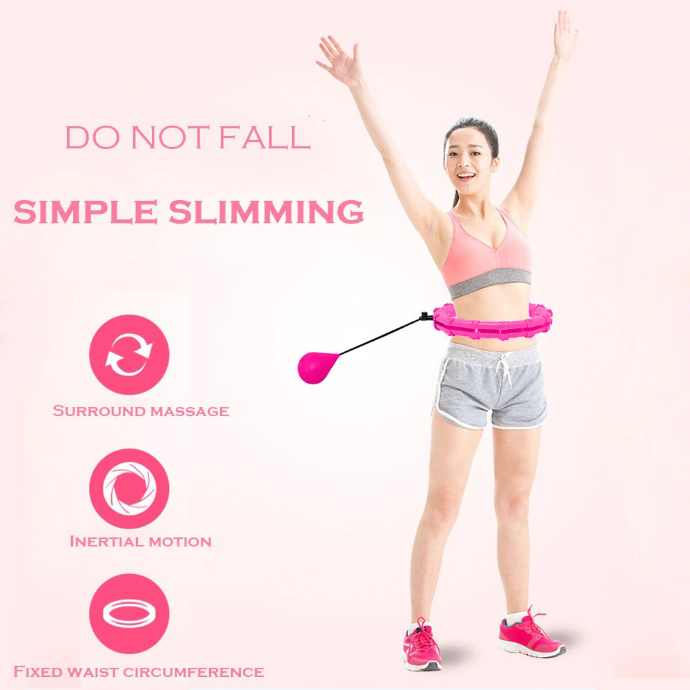 RUNASK Alat Fitness Cincin Pelangsing Tubuh Adjustable Abs Hula Hoop - RK012