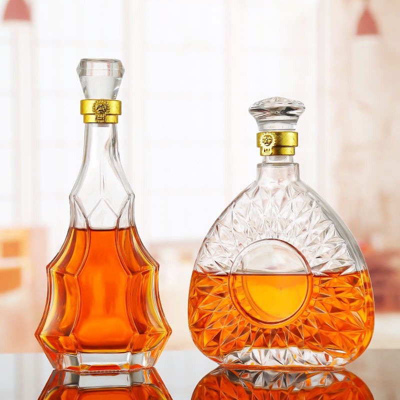 Temkin Whisky Decanter Glass Bottle Liquor Scotch Luxury 750ml - C05