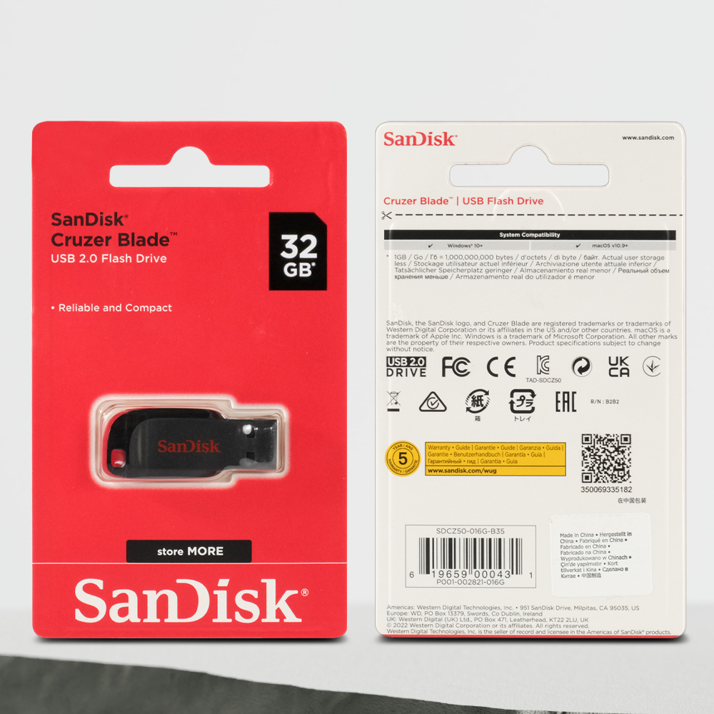 SanDisk Cruzer Blade Flashdisk Data Storage USB 2.0 Portable - SDCZ50