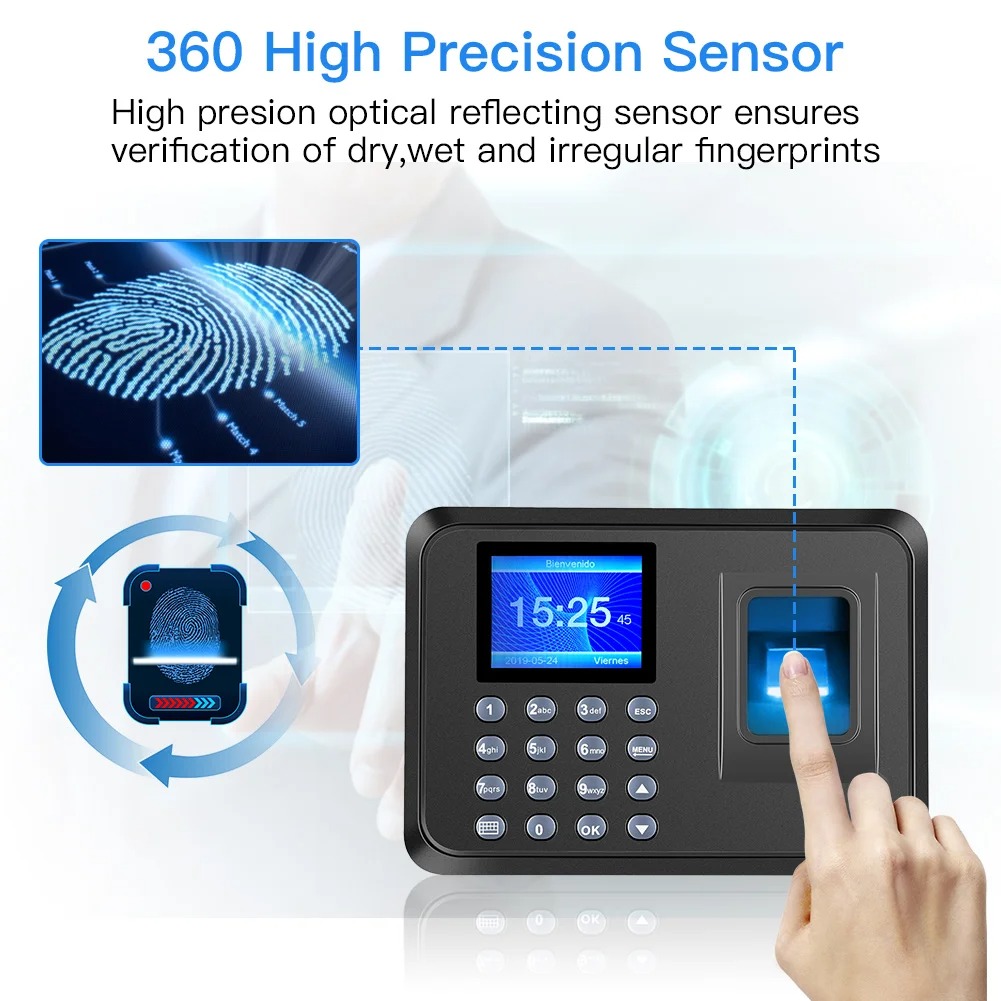 Donwe Mesin Absen Sidik Jari Attendance Fingerprint 1000 Capacity - F01H