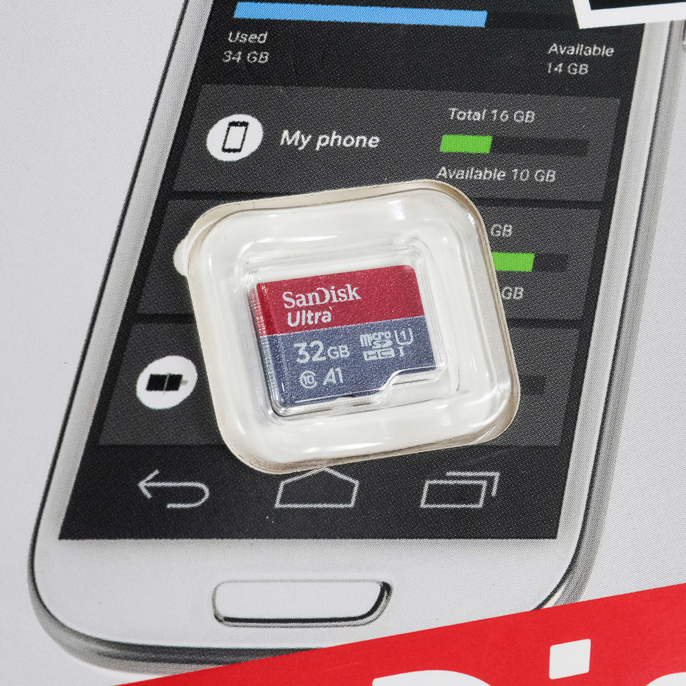 Kartu Memori CCTV MP3 Penyimpanan Ultra microSDHC UHS-I Class 10 A1 120MB/s - SDSQUA4