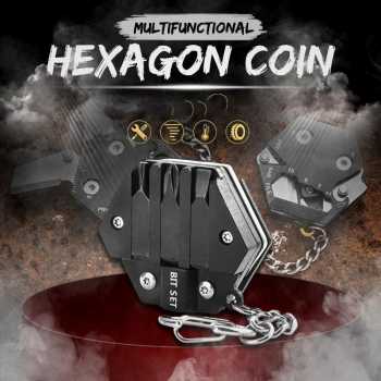 HILIXUN Gantungan EDC Pisau Obeng Mini Multitool Heaxagonal Keychain - H18